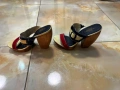 Подарявам - дамски лачени чехли с висок ток Feud номер - 36 стелка - 23см. ток - 10см., снимка 2