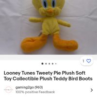 Оригинална Looney Tunes плюшена играчка Туити , снимка 4 - Плюшени играчки - 45750266