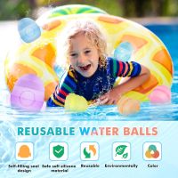 12 бр. Водни балони за многократна употреба, самозапечатващи се силиконови, лятна играчка за деца, снимка 3 - Образователни игри - 45729767