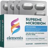 Elements Supreme Microbiom Пробиотик за здраве на червата без ГМО, без глутен,28 капсули, снимка 1 - Хранителни добавки - 45324682