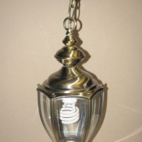 Луксозна висяща лампа полилей тип Фенер, 'бронз' кристални стъкла, отличен, снимка 1 - Лампи за таван - 45698819