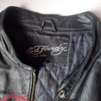 Ed Hardy motto biker leather jacket M, снимка 5 - Сака - 45323618