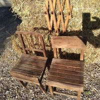 Две ретро дървени столчета и закачалка ., снимка 10 - Градински мебели, декорация  - 45738919