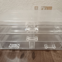 Голяма прозрачна кутия за бижута с 4 чекмеджета на три реда., снимка 1 - Други - 45026304