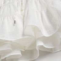 Нова елегантна официална кукленска разкошна бяла рокля волани къдри , снимка 7 - Рокли - 45558741