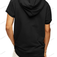 Мъжка ежедневна тениска с качулка и къс ръкав, 5цвята , снимка 11 - Тениски - 40243201