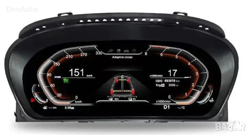 12.3″ Дигитален километраж за BMW 5 E60/E61/E63/E64, снимка 1