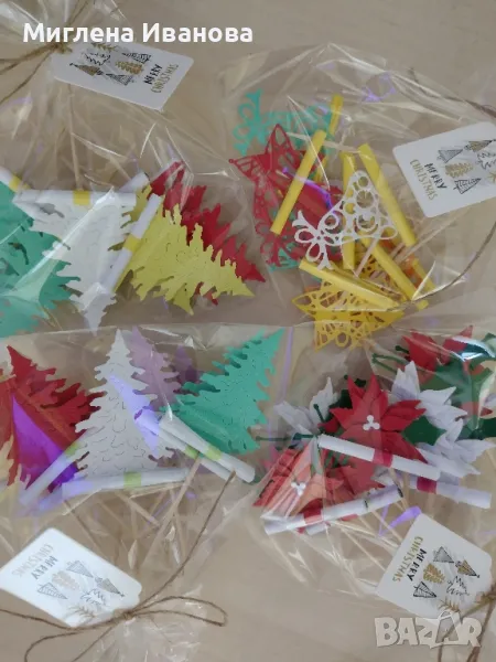 Коледни и новогодишни късмети за баница 10 бр, снимка 1