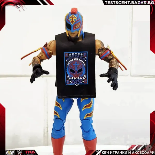 Екшън фигура WWE Rey Mysterio Mattel Elite играчка Рей Мистерио + cloth, снимка 1