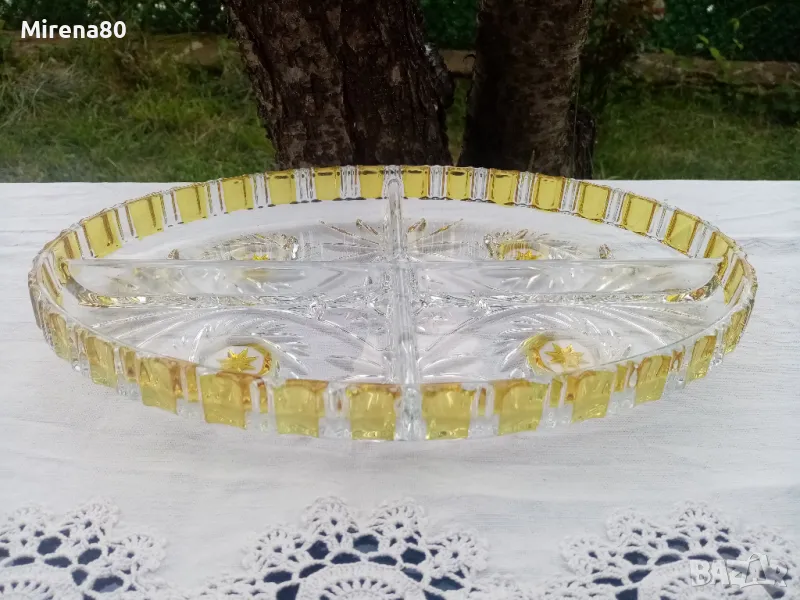 * Walther Glass * - кристално плато за разядки !, снимка 1