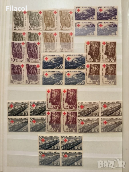 България Червен кръст 1946 и 1947 г. КАРЕТА MNH, снимка 1