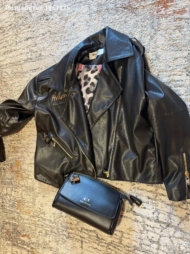 Дамско кожено яке MIU MIU, снимка 1