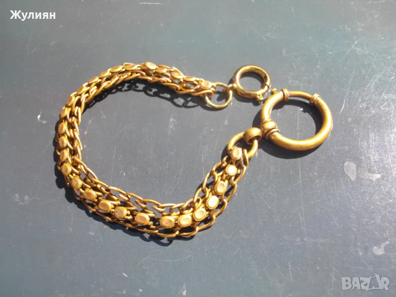 СТАР ПОЗЛАТЕН КЮСТЕК ЗА ДЖОБЕН ЧАСОВНИК, снимка 1