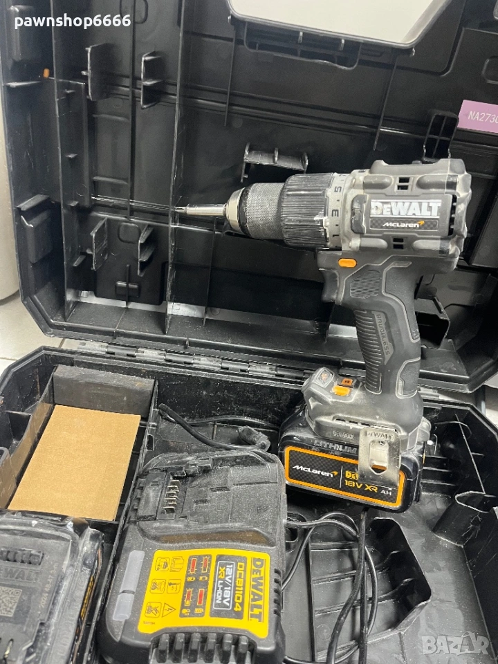 АКУМУЛАТОРНА УДАРНА БОРМАШИНА DEWALT DCD85MM2T-QW MCLAREN 18 V, 90.00 nm, БРОЙ БАТЕРИИ 2, 4.00 Ah, К, снимка 1