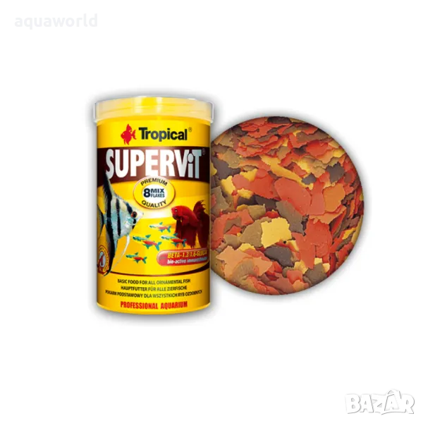 "Безплатна доставка" Храна на люспи за всеядни риби Tropical Supervit , снимка 1