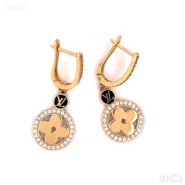 Златни обеци Louis Vuitton 3,56гр. 14кр. проба:585 модел:36376-6, снимка 1
