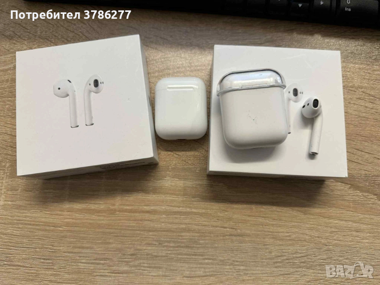 🎧 Продавам 2 броя оригинални Apple AirPods 2 с кейс, снимка 1