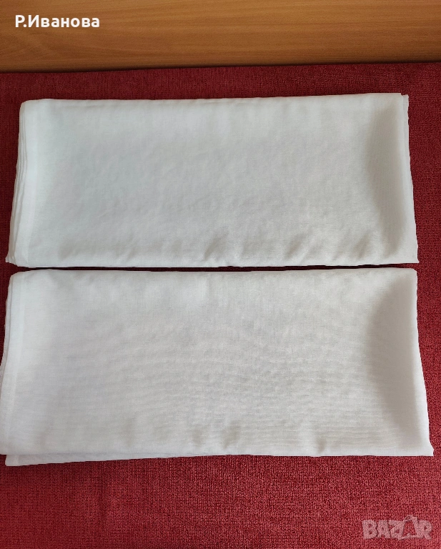 Две нови идеални бели пердета/завеси, снимка 1