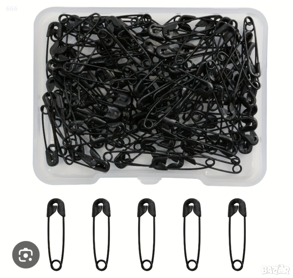 500 броя в кутия , безопасни игли - 19мм., снимка 1