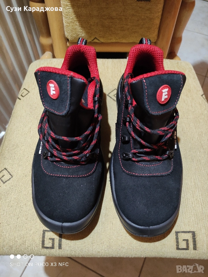 Велурени защитни работни обувки, снимка 1