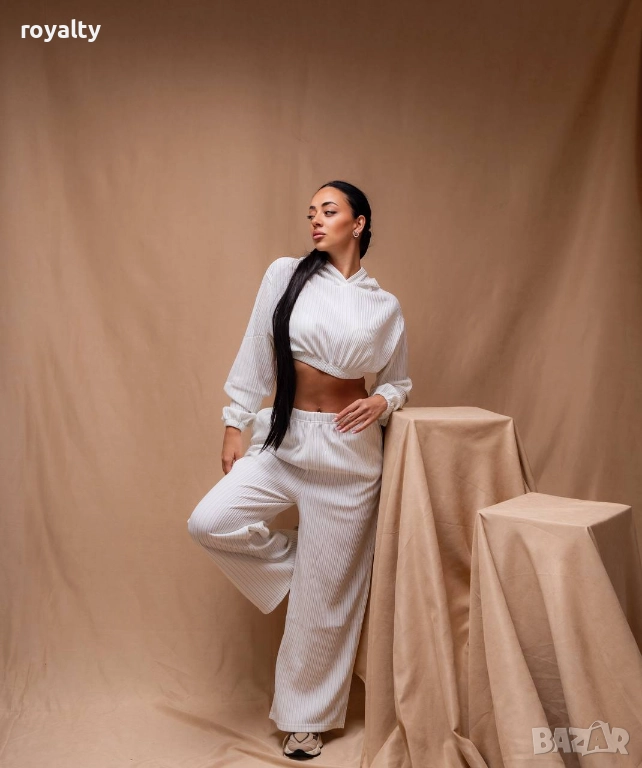Бял Дамски Комплект , снимка 1