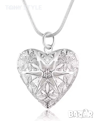 Ново Сребърно Дамско Колие , снимка 3 - Колиета, медальони, синджири - 53686157