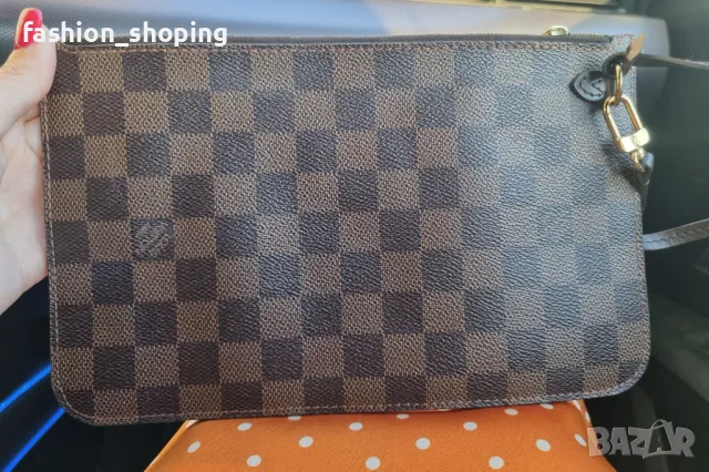 Дамска чанта Louis Vuitton damier ebene canvas pochette, снимка 9 - Чанти - 47332811