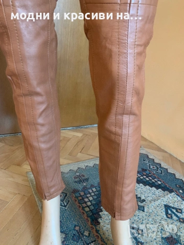 Панталон  Saint Tropez,естествена кожа,цвят коняк, размер М, снимка 3 - Панталони - 53443140
