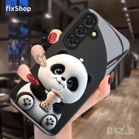 Калъф за Samsung A17 – панда, която пие bubble tea – Нов