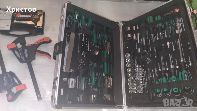 НОВ Метален куфар Mannesmann с НЕПОЛЗВАНИ инструменти,108 части от чужбина, снимка 2 - Куфари с инструменти - 52306136