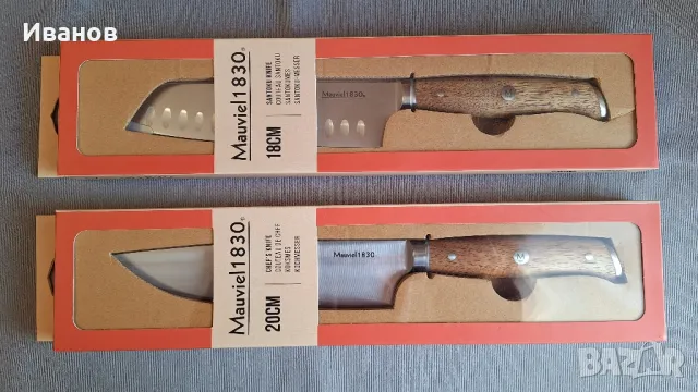 Кухненски ножове Mauviel 1830 френски шефски и сантоку chefs knife, снимка 2 - Прибори за хранене, готвене и сервиране - 48789971