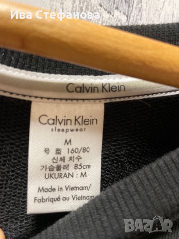 спортна черна еластична блуза Calvin Klein М размер , снимка 8 - Блузи с дълъг ръкав и пуловери - 45270177