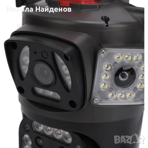 V380-A14 WIFI ТРОЙНА IP Камера ( APP:V380PRO) Въртяща водоустойчива WiFi камера с 3 обектива, снимка 2 - IP камери - 53637283