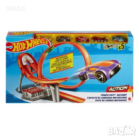 Hot Wheels Super Loop Raceway & 5 Vehicles - Mattel S_1232088, снимка 2 - Коли, камиони, мотори, писти - 47975547