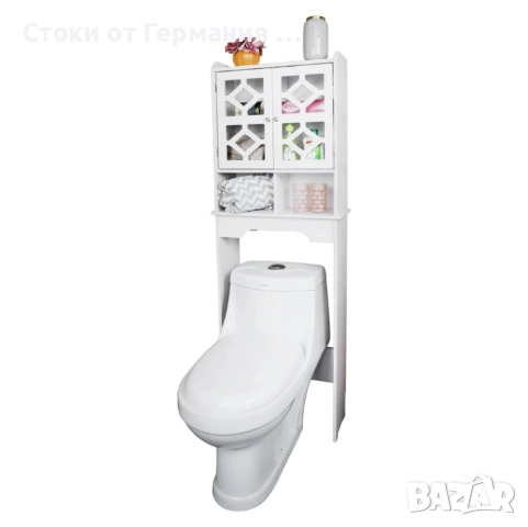 Waterproof Bathroom стилен шкаф за баня над тоалетна 48 х 23 х 150 см;
