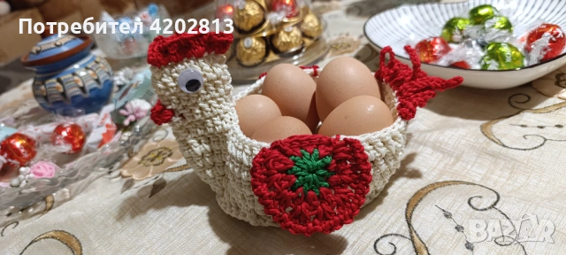 Ръчна изработка . Великденско панерче за Великденски яйца , снимка 2 - Декорация за дома - 53480450