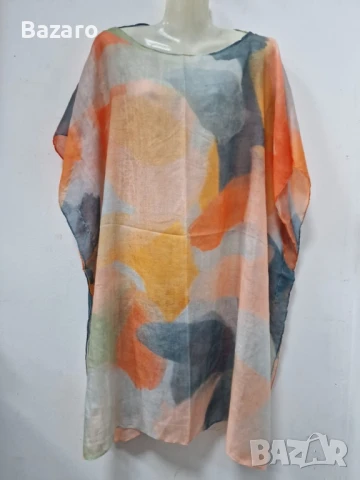 Плажна туника от 100% памук – Стил и комфорт за лятото, снимка 8 - Туники - 49903549