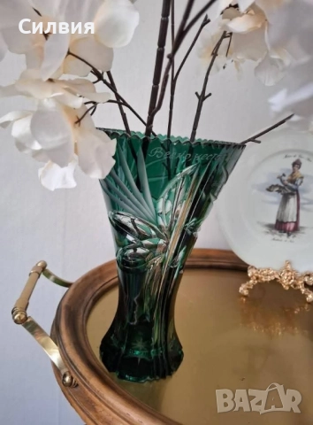 Кристална ваза , снимка 6 - Вази - 52410112