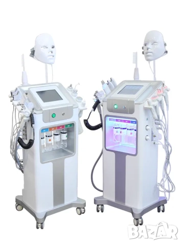 Професионален апарат Аква пилинг 12 в 1, водно дермабразио, дарсонвал, ултразвук, маска, биолифтинг, снимка 2 - Козметични уреди - 52063070