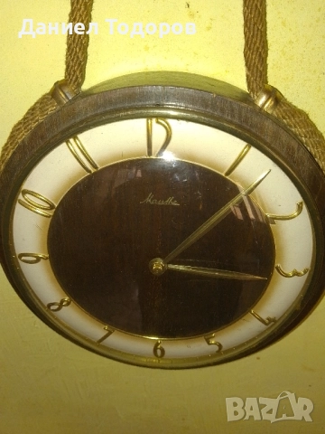 Стар Германски Стенен Механичен Часовник -Маите- Работи Точно , снимка 5 - Антикварни и старинни предмети - 51718561