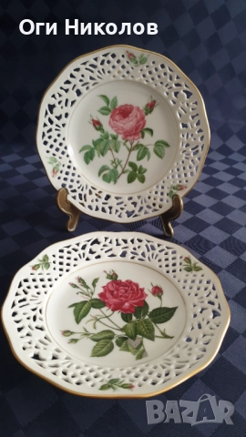 Порцеланови ажурни колекционерски чинии-Schumann Arzberg - 2 броя, снимка 3 - Чинии - 51553190