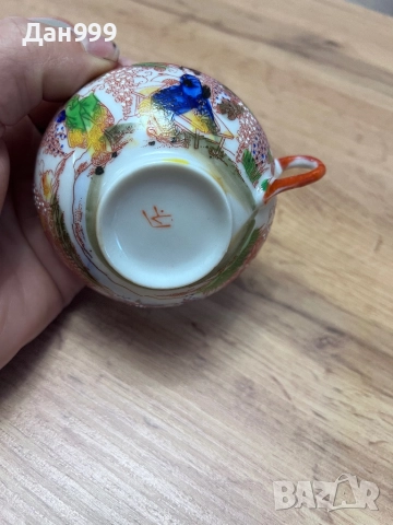 Чаена чаша и яйчена чашка от японски порцелан, снимка 6 - Антикварни и старинни предмети - 52824265