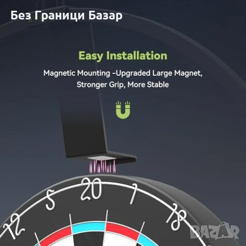 Ново Професионално LED осветление за дартс 360° без сенки с димер магнитен монтаж, снимка 2 - Други спортове - 54092917