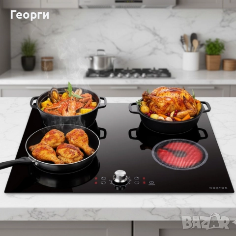 Стъклокерамичен плот NOXTON NTC-D46082, 4 зони, нов, снимка 2 - Котлони - 52596046