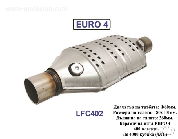 Керамичен Катализатор QCAT LFC402 - EURO 4 (High Loading) до 4.0L, снимка 3 - Части - 53680551