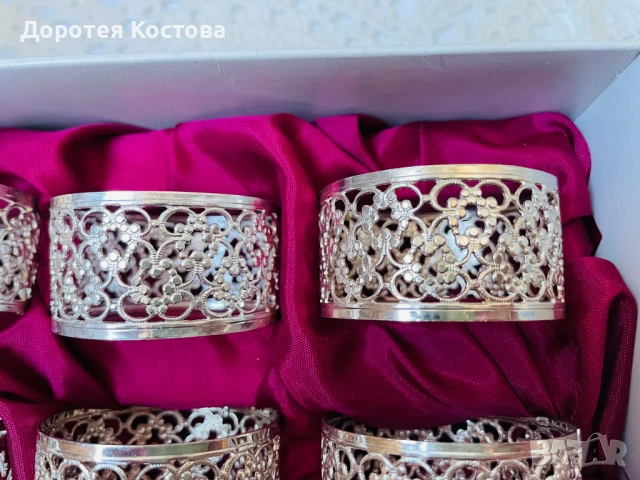 Красиви посребрени пръстени от Англия, снимка 3 - Антикварни и старинни предмети - 53895628