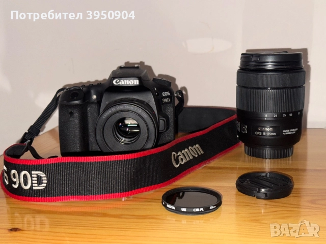 Canon 90D с Canon 50mm f/1.8 и Canon 18-135mm f/3,5-5,6 IS Nano STM, снимка 2 - Фотоапарати - 52648844