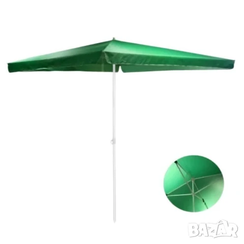 Правоъгълен градински чадър, 240x260 см ЗЕЛЕН,СИН,БЯЛ,ЧЕРВЕН, снимка 2 - Градински мебели, декорация  - 32818217