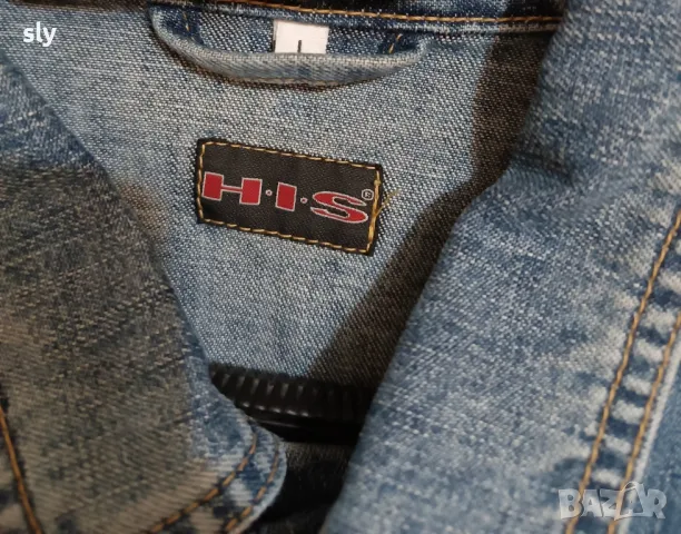 Оригинално дънково яке His , снимка 5 - Якета - 50295658
