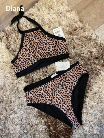 Бански от две части с висока талия 